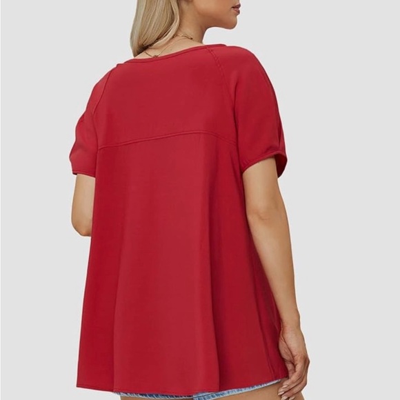 ❣️HOST PIC❣️New! Summer Babydoll PePlum Maternity Top - Picture 4 of 5